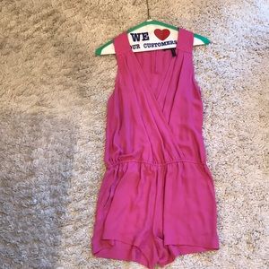 BCBG PINK ROMPER WITH POCKETS